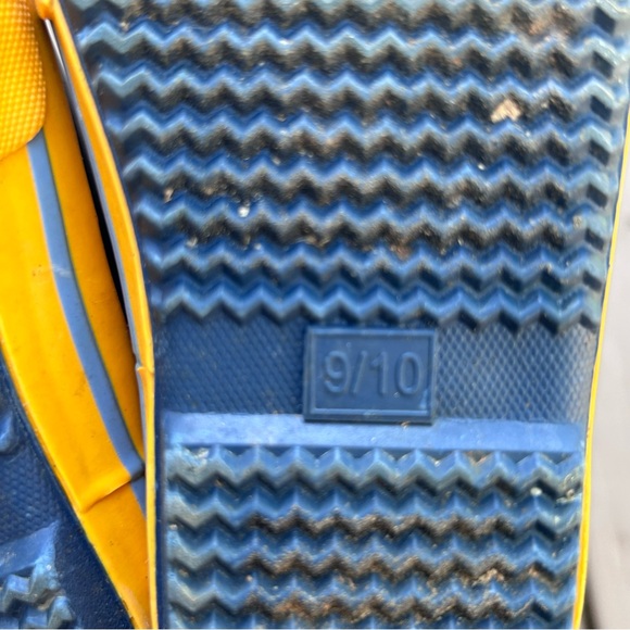 Western Chief Batman Boys Lined Rain Boots | Blue Gold Logo Pull-Ons | Size 9/10 - Picture 13 of 13